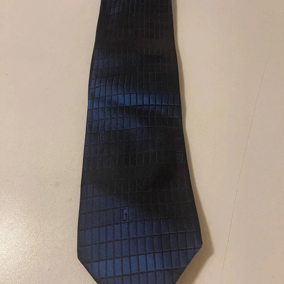 Gucci Gg Pattern Tie Made In Italy Silk Thick Black mens tie, long. - Picture 5 of 12